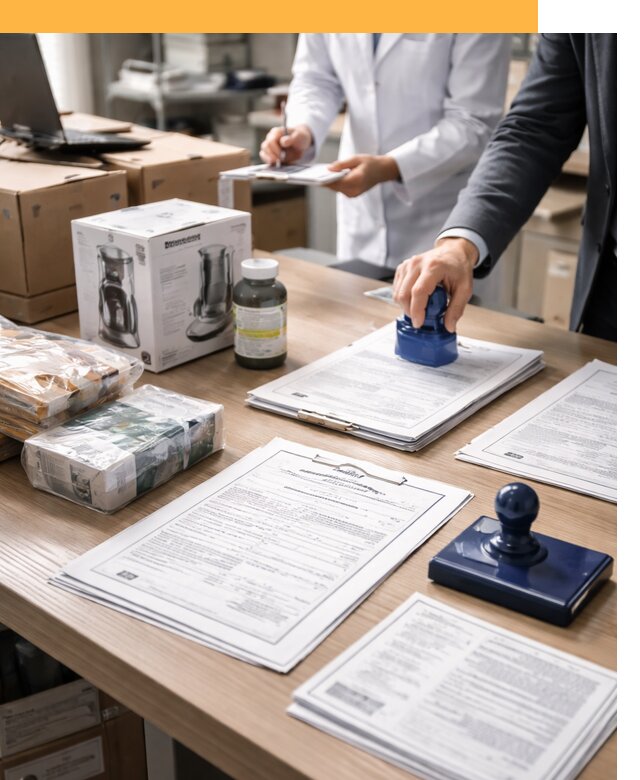 Сертификация импортных товаров от 12188 с таможенным сопровождением